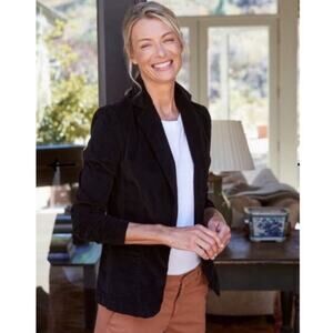 Frank & Eileen Dublin Performance Corduroy Blazer Black Size XS Rare